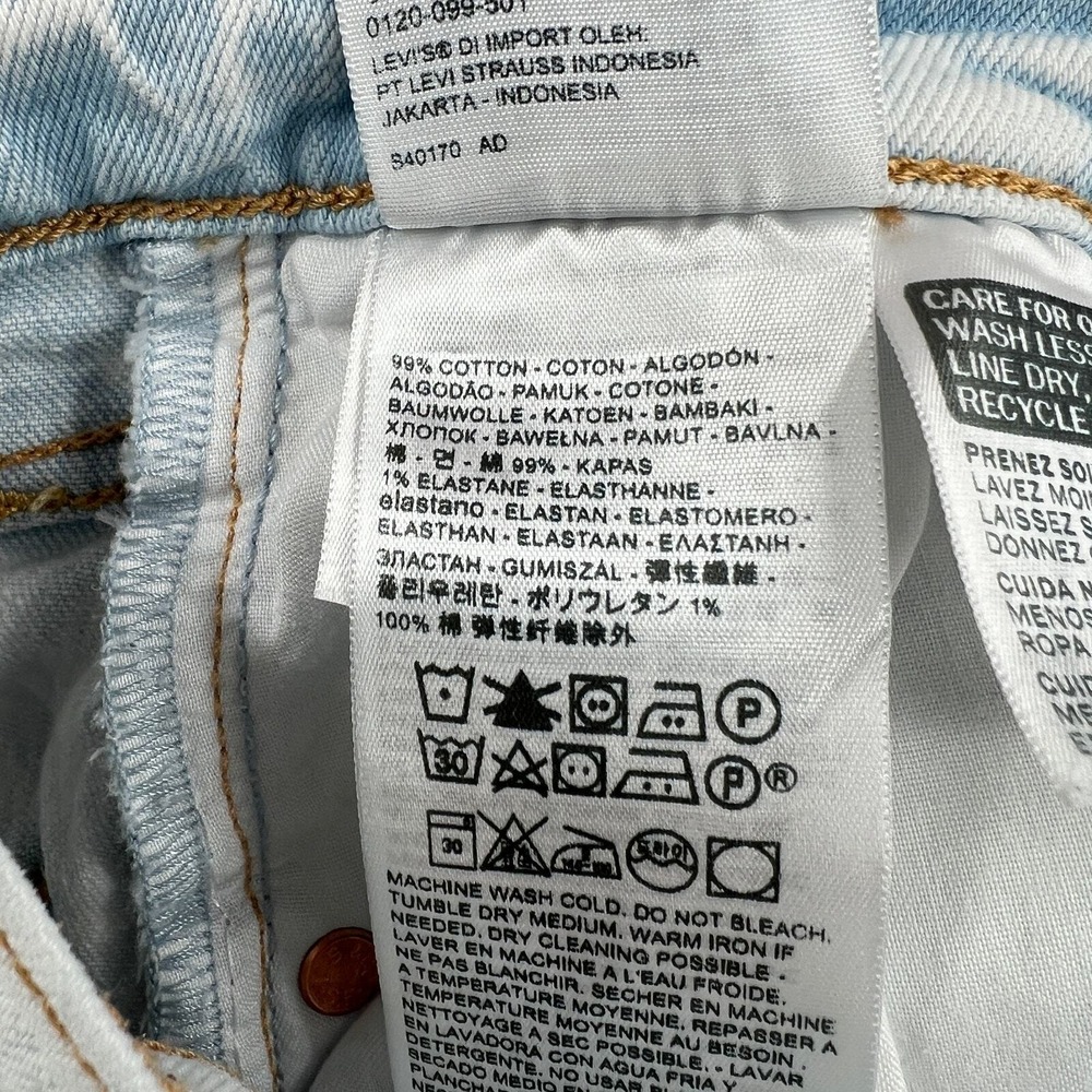 Levi's Ribcage Straight Jeans Women 26 Light Wash Denim High Rise Ankle - Picture 10 of 16